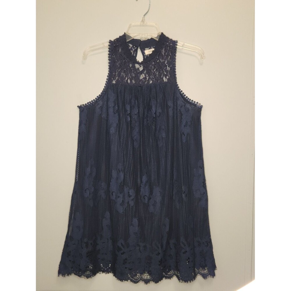 Taylor & Sage Navy Lace Sleeveless A-Line Dress Size XL